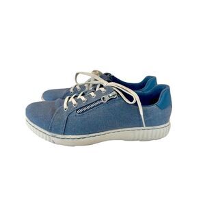 Clarks Collection Women's Lace-Up Sneakers Blue Size 10 Casual Comfort